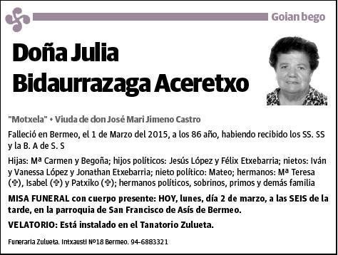 BIDAURRAZAGA ACERETXO,JULIA