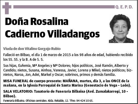 CADIERNO VILLADANGOS,ROSALINA