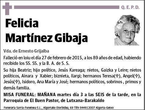 MARTINEZ GIBAJA,FELICIA