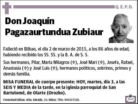 PAGAZAURTUNDUA ZUBIAUR,JOAQUIN