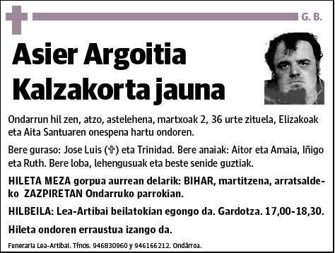 ARGOITIA KALZAKORTA,ASIER