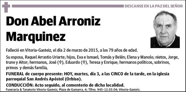 ARRONIZ MARQUINEZ,ABEL