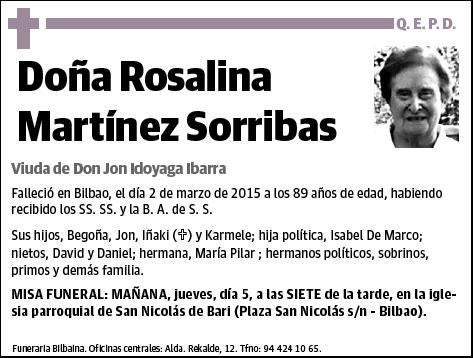 MARTINEZ SORRIBAS,ROSALINA