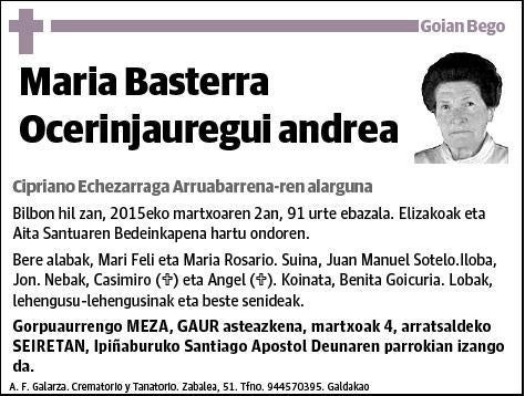 BASTERRA OCERINJAUREGUI,MARIA