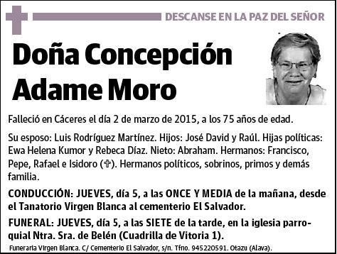 ADAME MORO,CONCEPCION