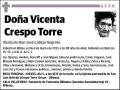 CRESPO TORRE,VICENTA