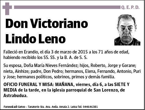 LINDO LENO,VICTORIANO