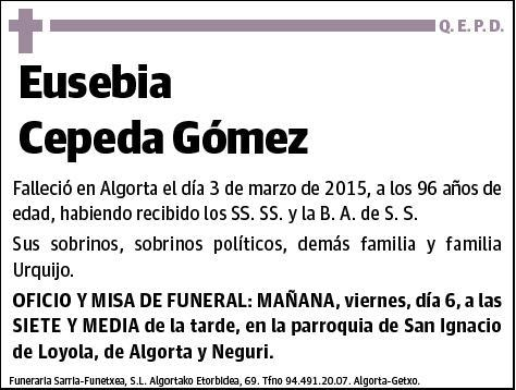 CEPEDA GOMEZ,EUSEBIA