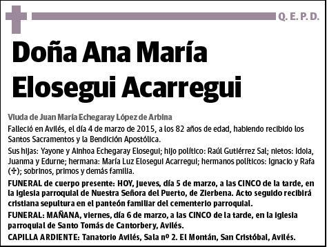 ELOSEGUI ACARREGUI,ANA MARIA