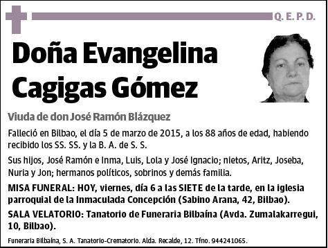 CAGIGAS GOMEZ,EVANGELINA