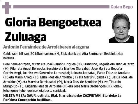 BENGOETXEA ZULUAGA,GLORIA