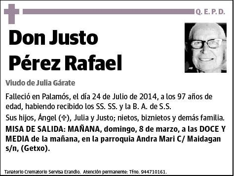 PEREZ RAFAEL,JUSTO