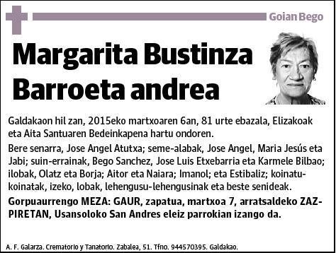 BUSTINZA BARROETA,MARGARITA