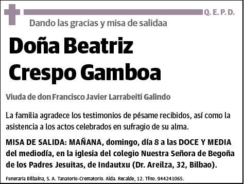 CRESPO GAMBOA,BEATRIZ