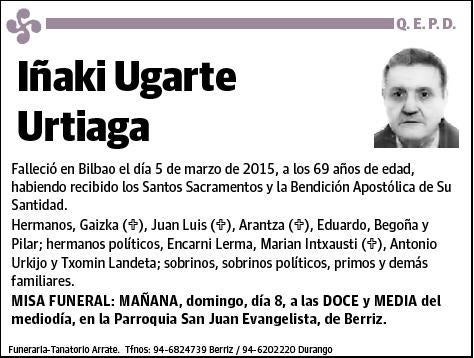 UGARTE URTIAGA,IÑAKI