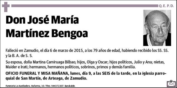 MARTINEZ BENGOA,JOSE MARIA