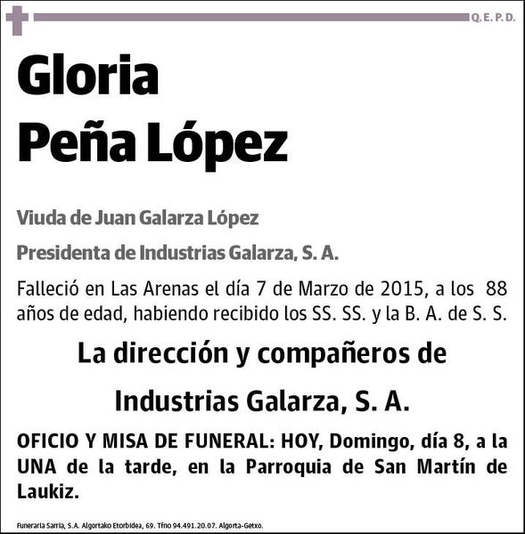 PEÑA LOPEZ,GLORIA