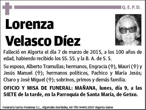 VELASCO DÍEZ,LORENZA