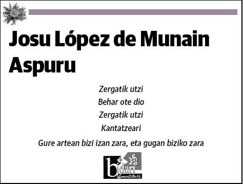 LÓPEZ DE MUNAIN ASPURU,JOSU