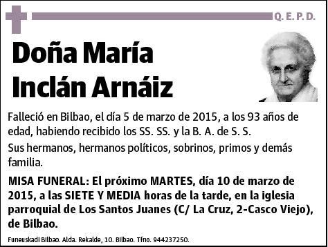 INCLAN ARNAIZ,MARIA