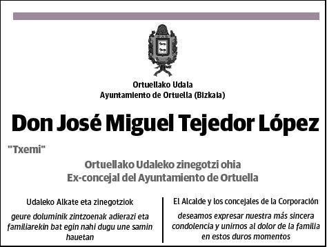 TEJEDOR LOPEZ,JOSE MIGUEL