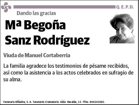 SANZ RODRIGUEZ,Mº BEGOÑA