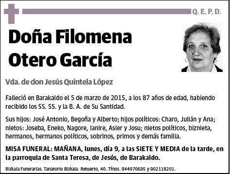 OTERO GARCIA,FILOMENA