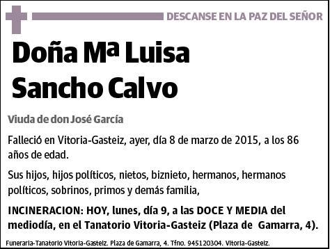 SANCHO CALVO,Mª LUISA