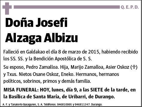 ALZAGA ALBIZU,JOSEFI