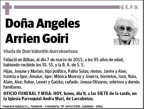 ARRIEN GOIRI,ANGELES