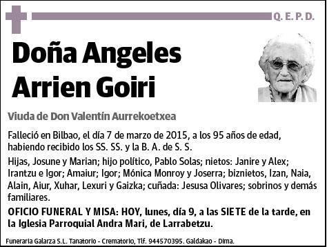 ARRIEN GOIRI,ANGELES