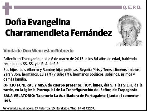 CHARRAMENDIETA FERNANDEZ,EVANGELINA