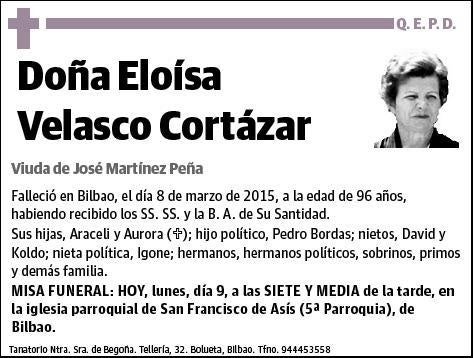 VELASCO CORTÁZAR,ELOÍSA