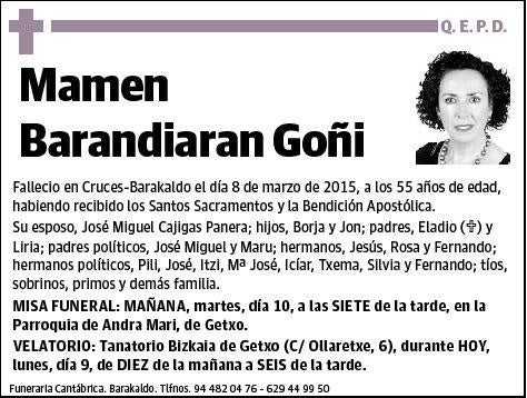 BARANDIARAN GOÑI,MAMEN