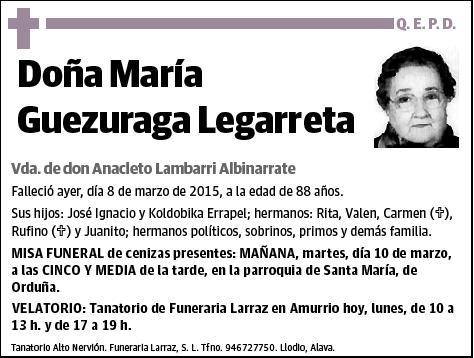 GUEZURAGA LEGARRETA,MARIA