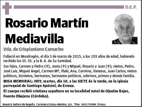 MARTIN MEDIAVILLA,ROSARIO