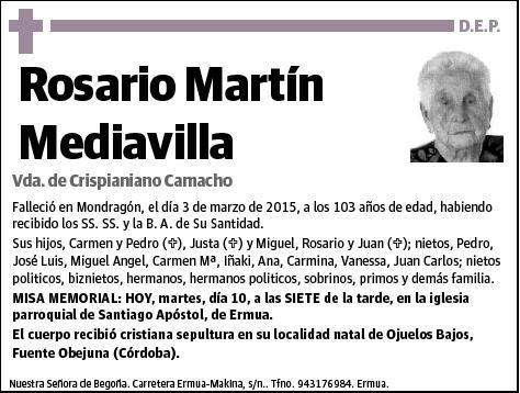 MARTIN MEDIAVILLA,ROSARIO