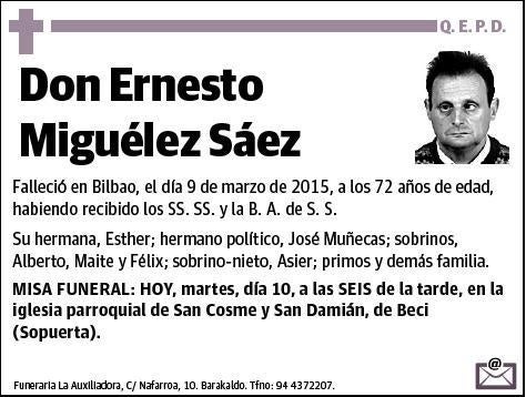 MIGUELEZ SAEZ,ERNESTO