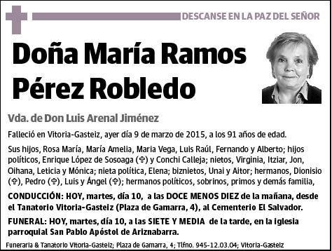 PEREZ ROBLEDO,MARIA RAMOS