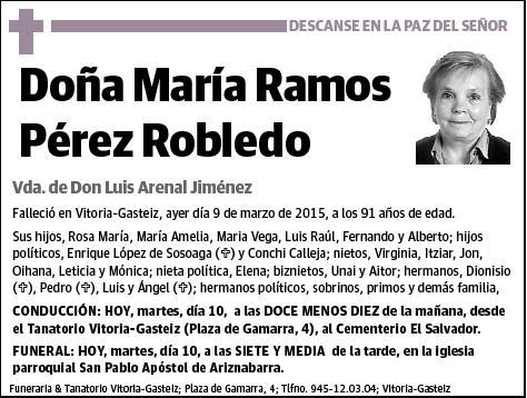 PEREZ ROBLEDO,MARIA RAMOS