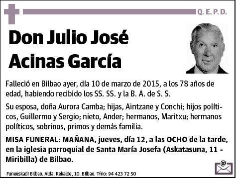 ACINAS GARCIA,JULIO JOSE