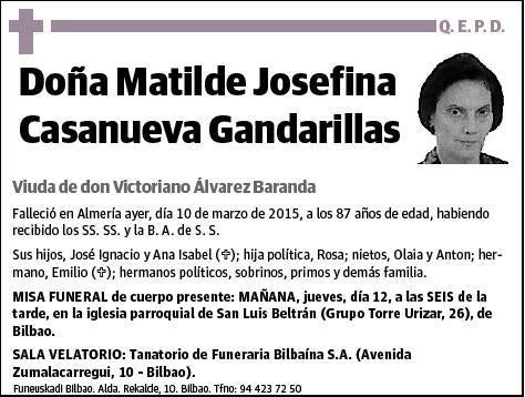 CASANUEVA GANDARILLAS,MATILDE JOSEFINA