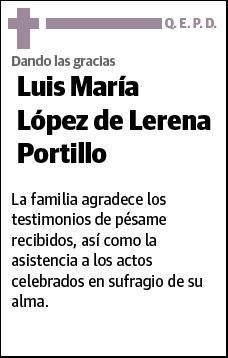 LOPEZ DE LERENA PORTILLO,LUIS MARIA