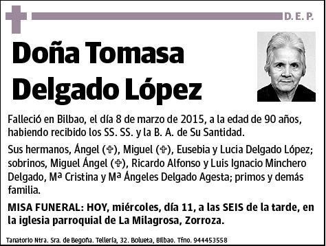 DELGADO LOPEZ,TOMASA