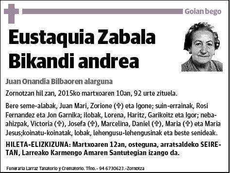 ZABALA BIKANDI,EUSTAQUIA