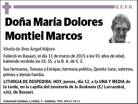 MONTIEL MARCOS,MARIA DOLORES