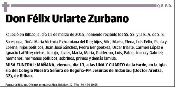 URIARTE ZURBANO,FELIX