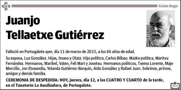 TELLAETXE GUTIERREZ,JUANJO