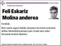 ESKARIZ MOLINA,FELI