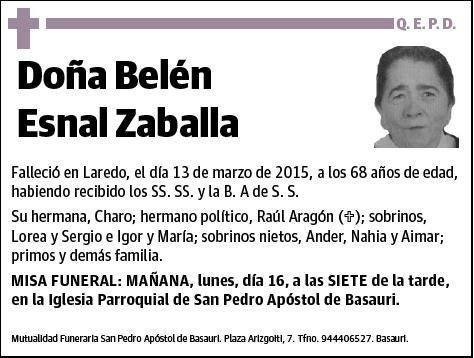 ESNAL ZABALLA,BELEN